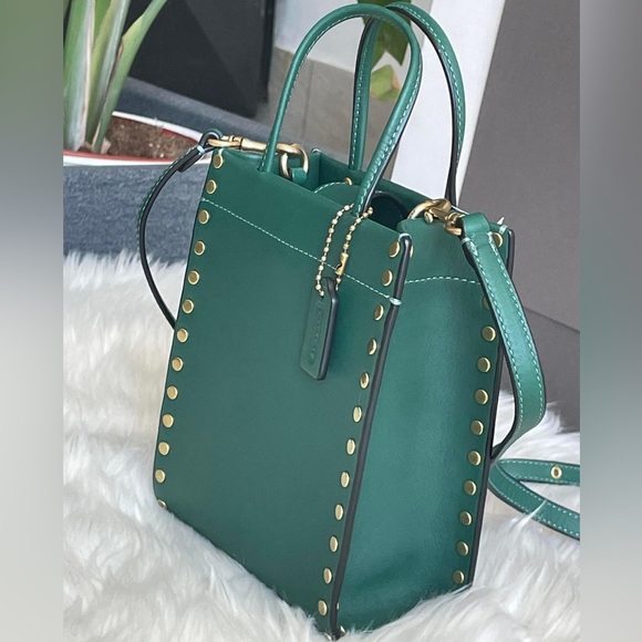💰SOLD - CC385 - Coach Mini Cashin Tote with Rivets - Picture 2 of 13